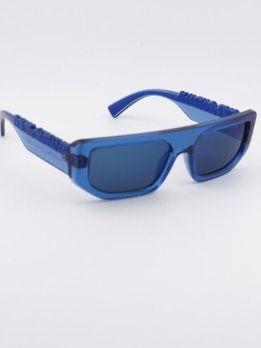 Dolce & Gabbana DG6203 300925 Sunglasses Blue Rectangle Frame, Grey Lenses